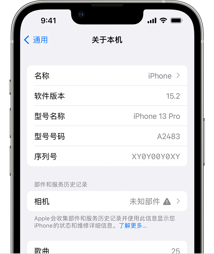 阜阳苹果维修分享iPhone 出现提示相机“未知部件”是什么原因？ 